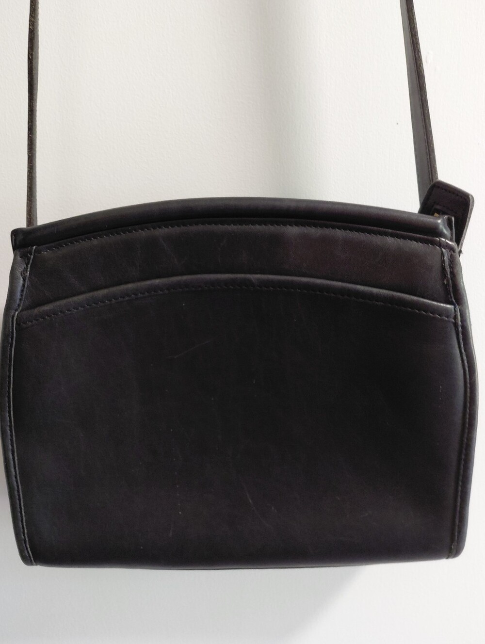 Vintage Coach Carlyle Black Leather  Shoulder Bag Purse - Picture 14 of 15